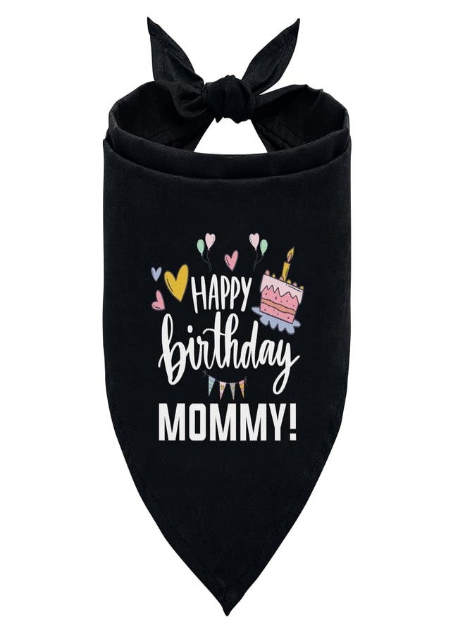ZPPRJF Happy Birthday Mom Triangle Scarf, Cute Dog Gift - Black Dog Scarf Accessory for Small to Medium Dogs - Image 1